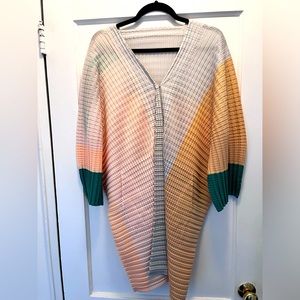 NWOT Issey Miyake Ikko Tanaka Capsule Collection Pleated Kimono